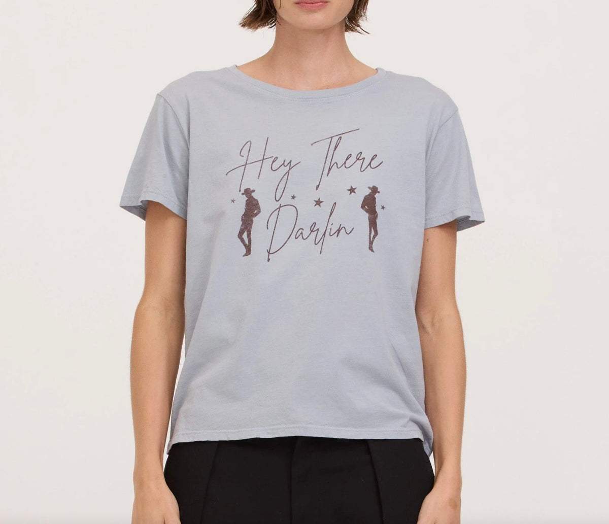 Hey Darlin Tee - Smokey Blue