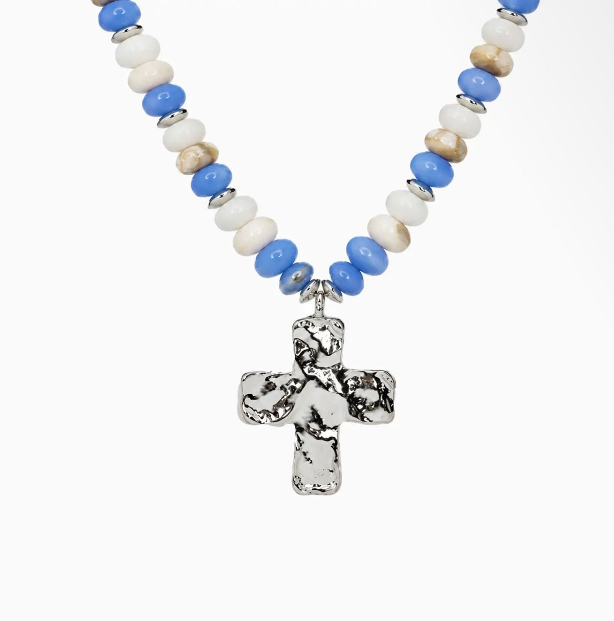 Hammered Cross Necklace