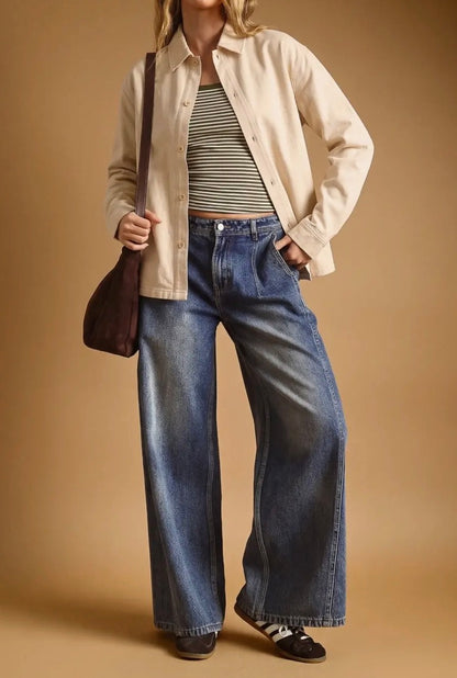 Washed Button Front Shirt