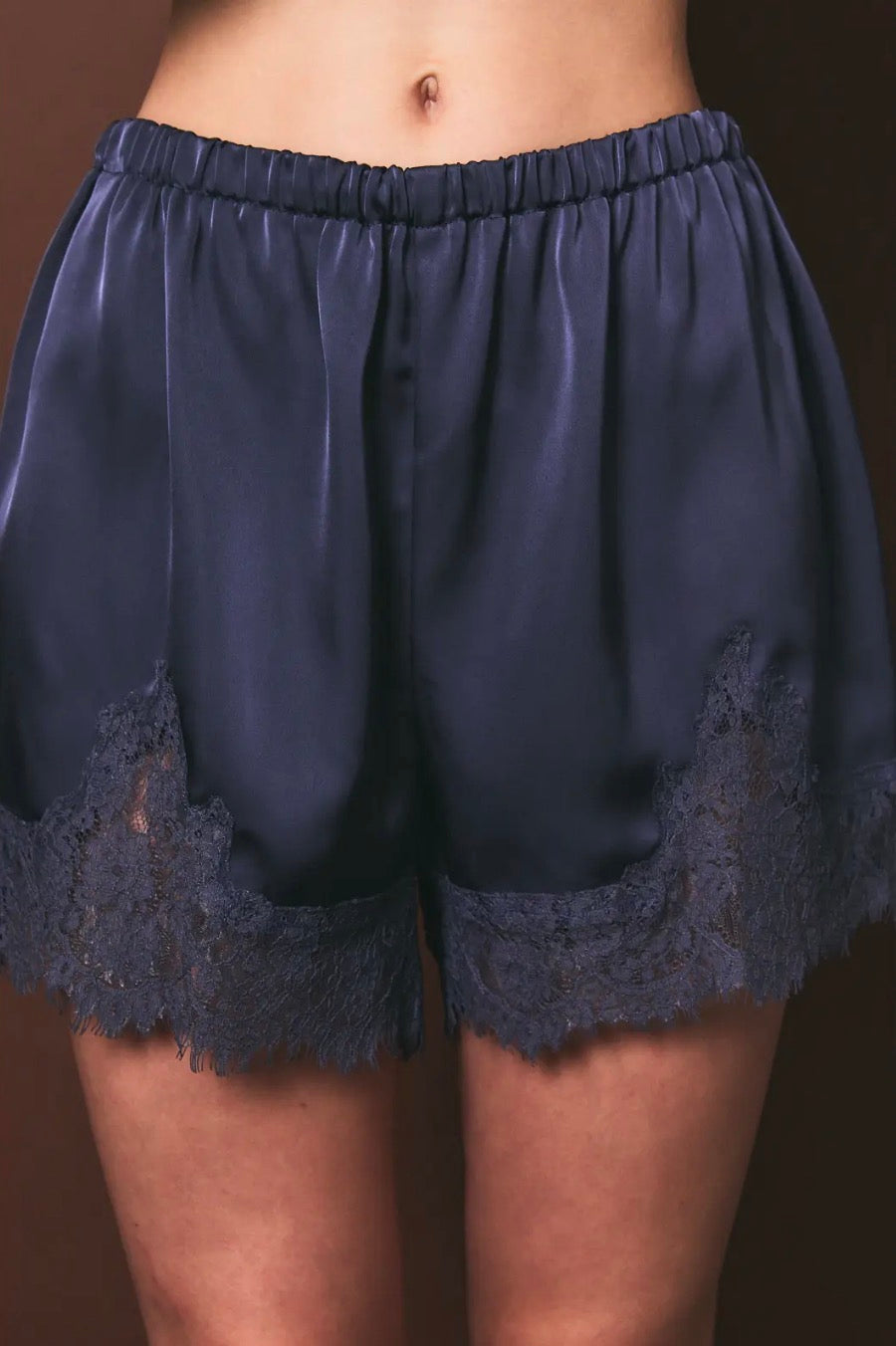Lace Navy Shorts