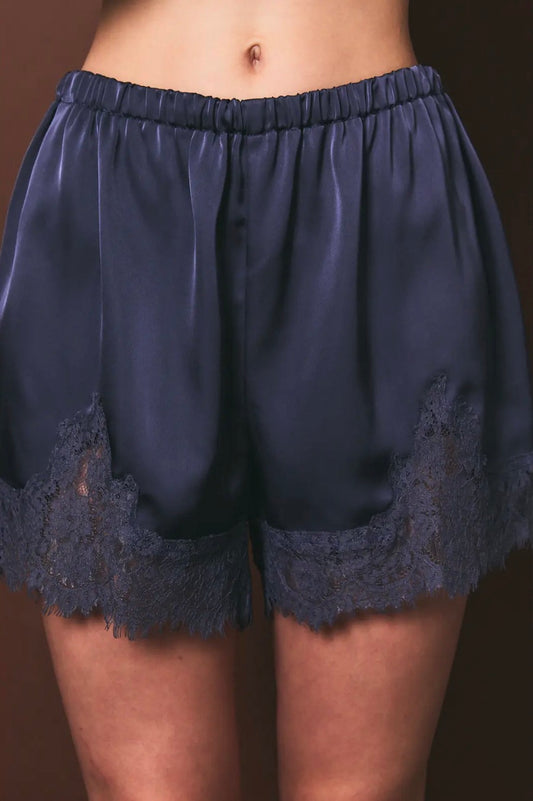 Lace Navy Shorts
