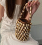 Shell Beaded Bucket Bag