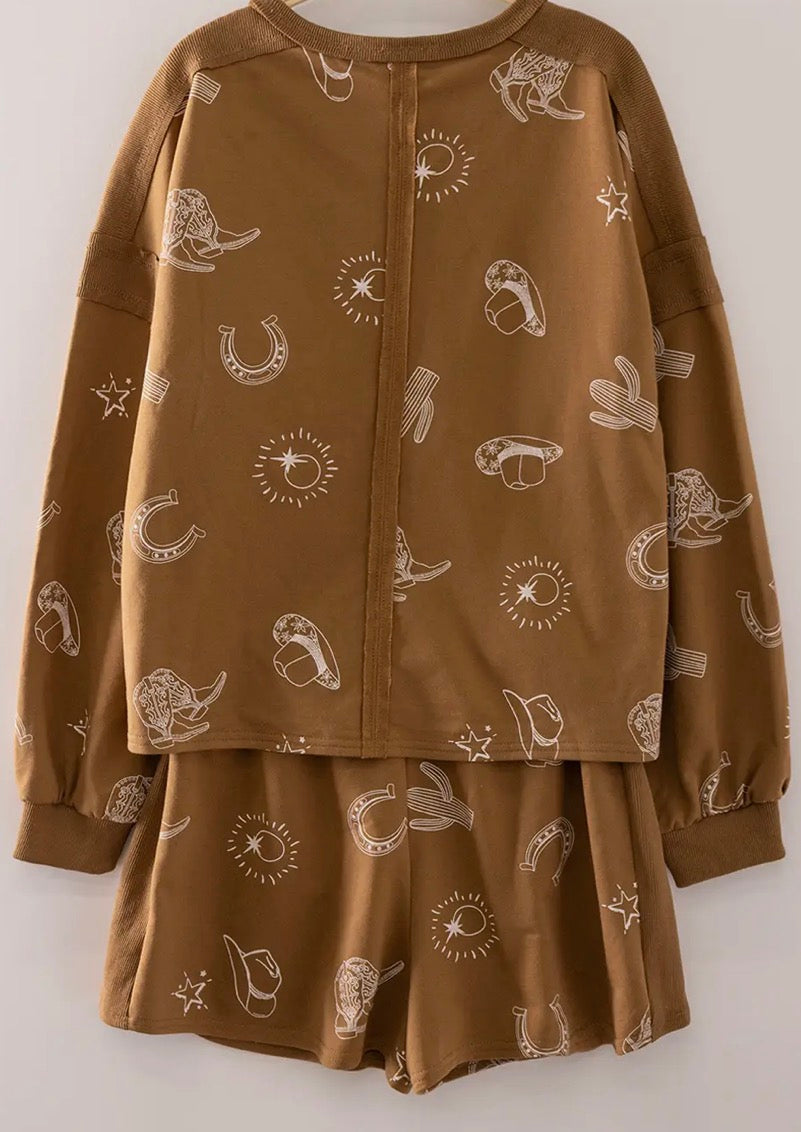 Western Graphic Shorts