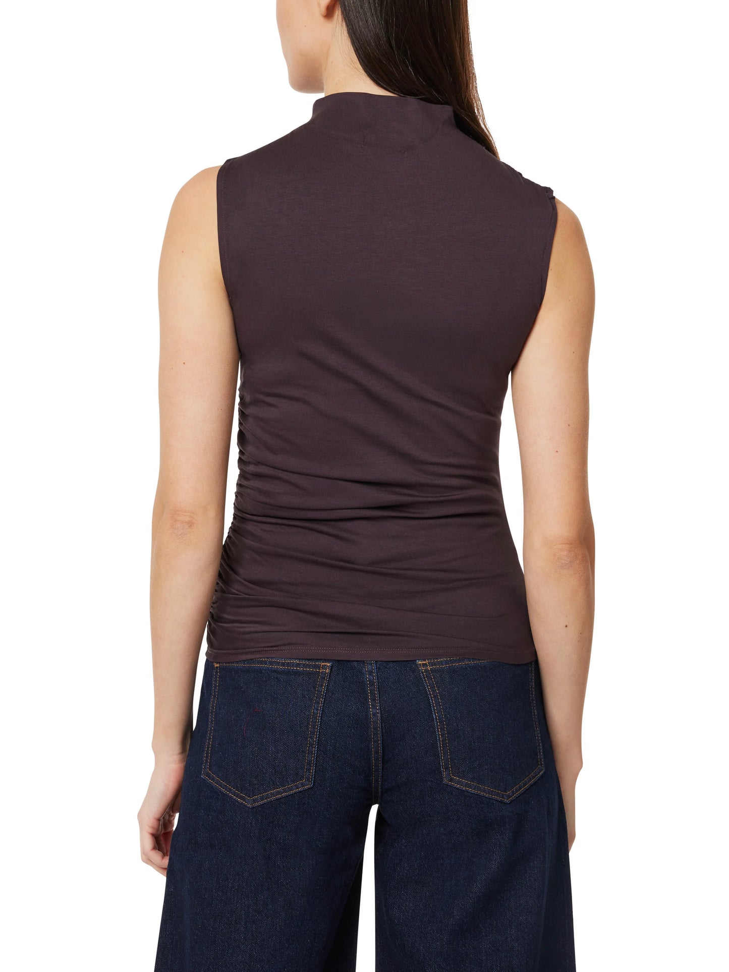 Sleeveless Gathered Top