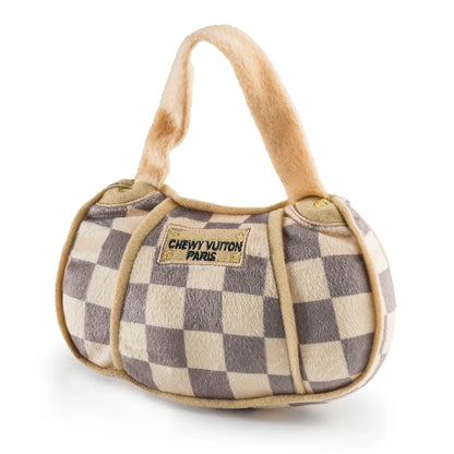 Checker Chewy Vuiton Small Handbag Dog Toy
