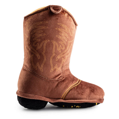 Brown Cowboy Boot Dog Toy