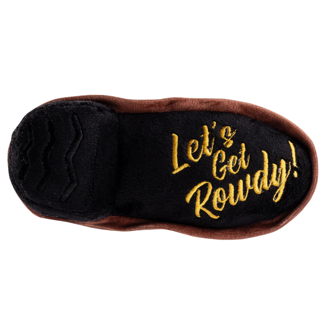 Brown Cowboy Boot Dog Toy