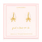 Beautiful Bows Bow Charm Hoop Earrings, Gold