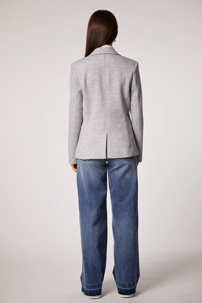 Helen Blazer, Heather Cement/White Shirt