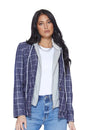 Hooded Helen Blazer Navy/Heather Cement