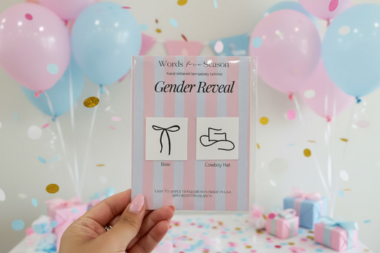 Gender Reveal Temporary Tattoos