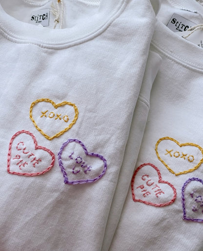 STITCH Candy Hearts Sweatshirt