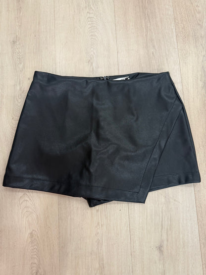 Ali Black Leather Skirt