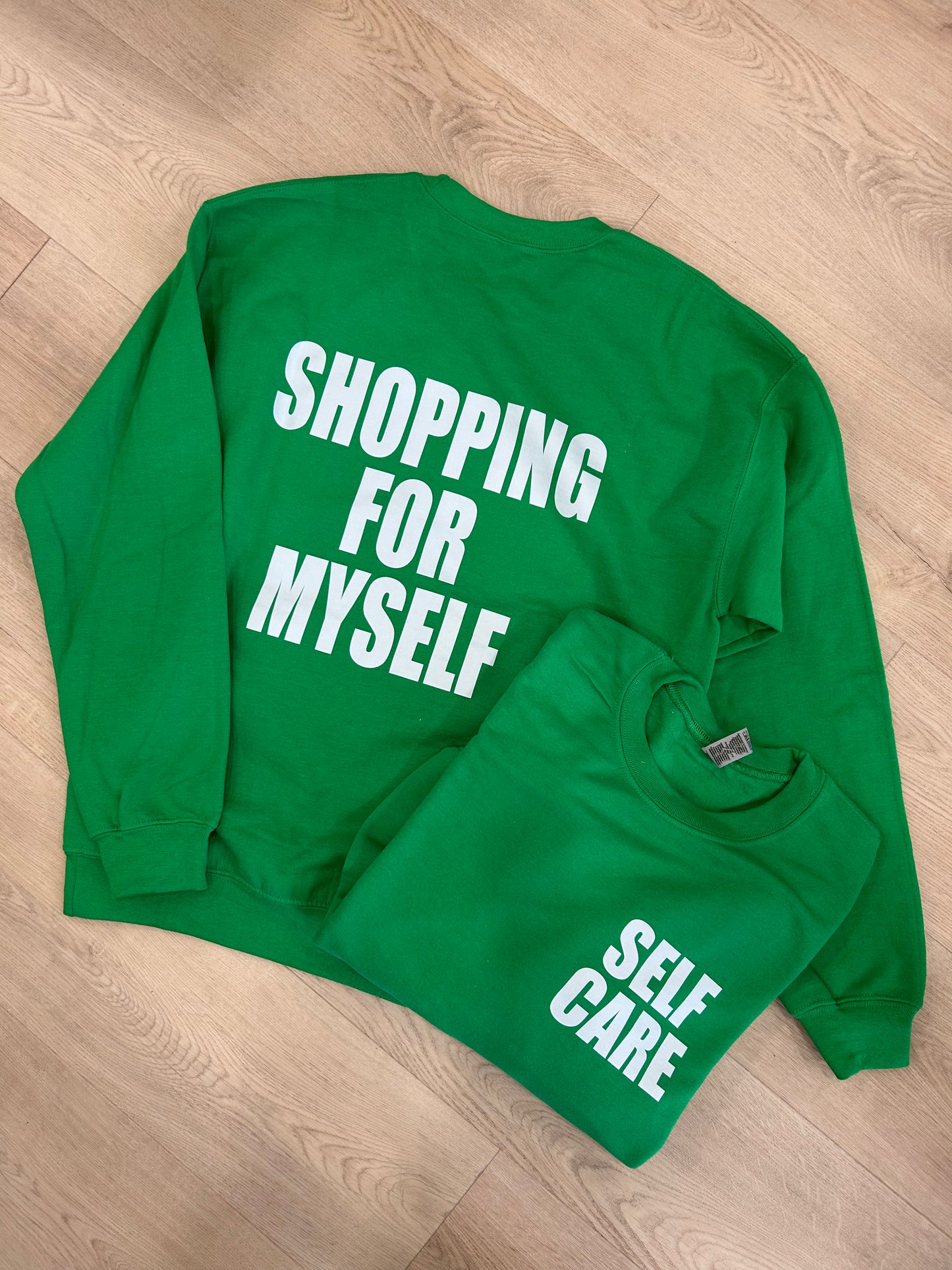 Self Care Green Crewneck