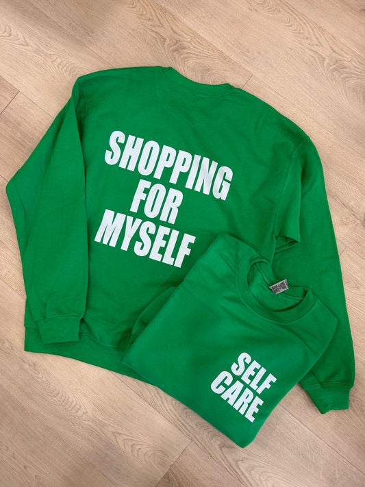 Self Care Green Crewneck