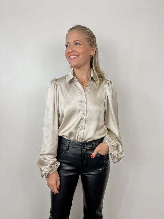 Put Together Bodysuit Prosecco Satin
