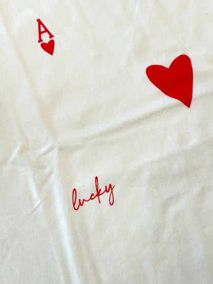 Ace Of Hearts Tee - Ivory