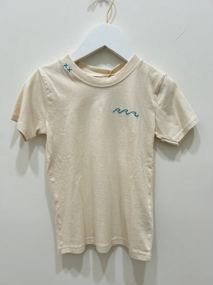 Wave Stitched Kids Off White Tee