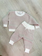 Kid's Knit Sweater/Pant Set, Taupe/Cream