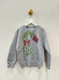 Girl's Grinch Mistletoe Sweatshirt, Ash