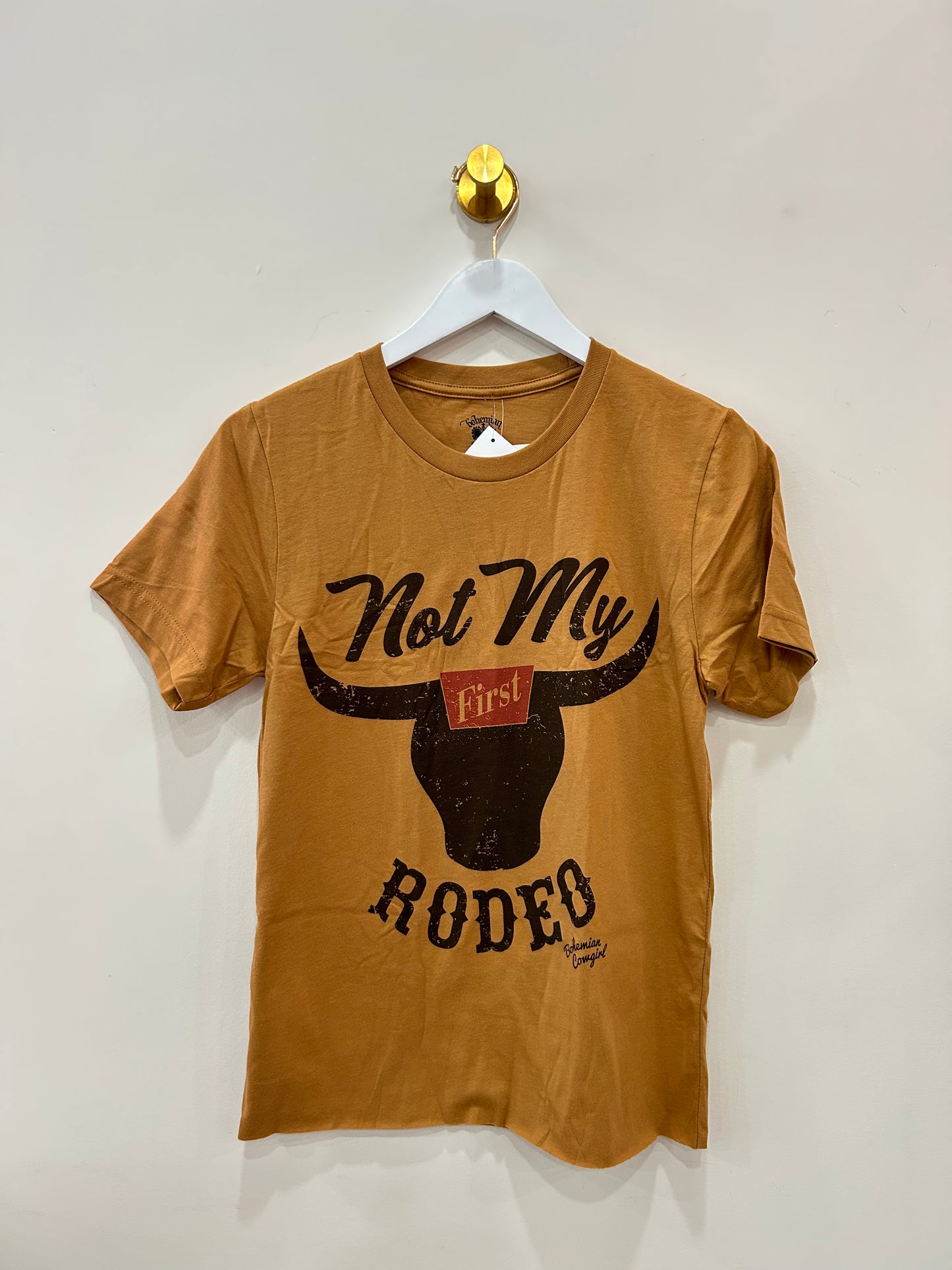 Not My First Rodeo Crop Tee, Toast