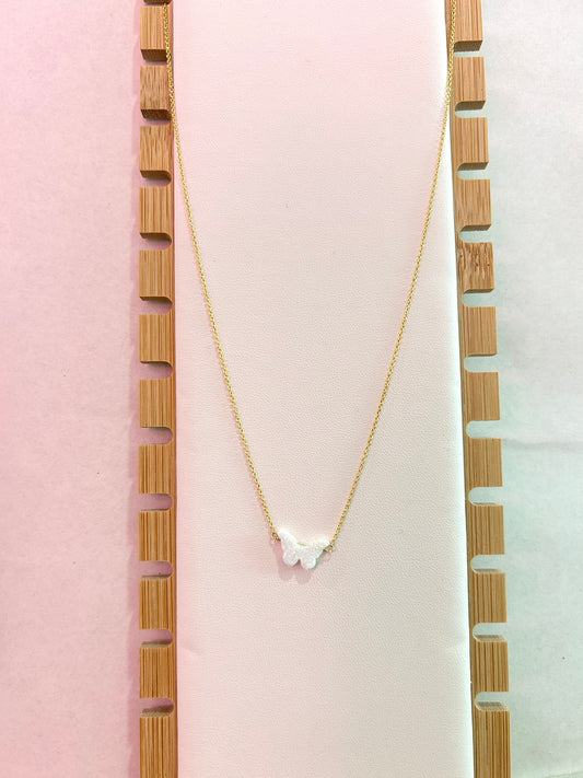 Kids Opal Butterfly Necklace