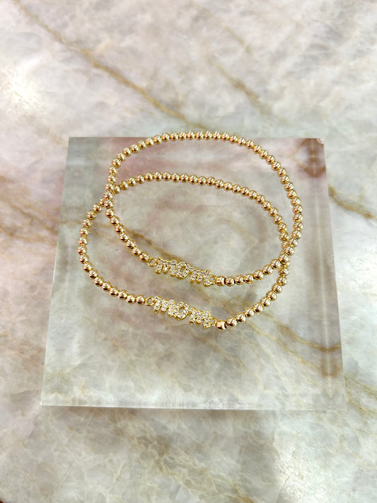 MOM Pave Bracelet, 6.5"