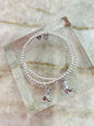 Classic Cowboy Boots Bracelet, 6.5" Silver