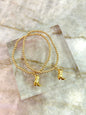 Classic Cowboy Boots Bracelet, 6.5" Gold