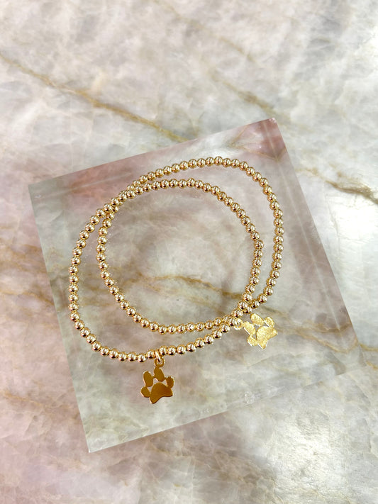 Paw Print Bracelet, 6.5"