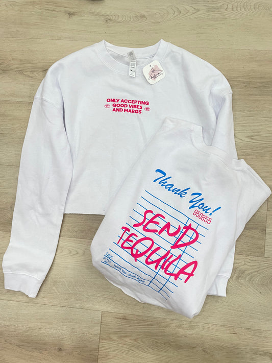 Send Tequila Cropped Sweatshirt