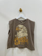 Born Free Boxy Muscle Tee, Brown