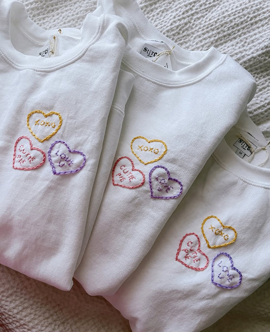 STITCH Candy Hearts Sweatshirt