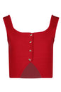 Mara Button Down Tank - Cherry