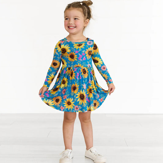Sunflower Fields Twirl Dress