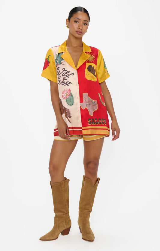 Home & Away PJ Set, Lone Star Silky