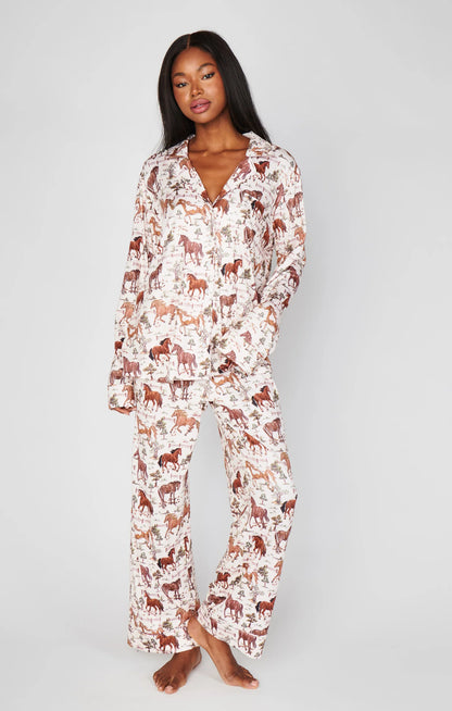 Classic PJ Set, Country Horses Jersey