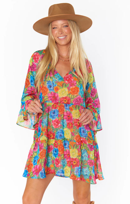 Viola Mini Dress Bright Floral