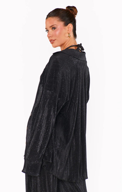 Everywhere Top Black Pleat