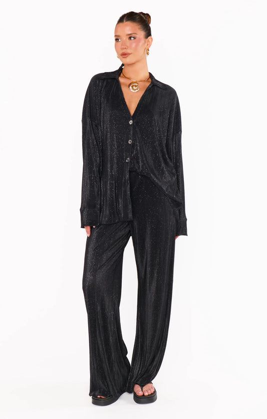 Everywhere Pants Black Pleat