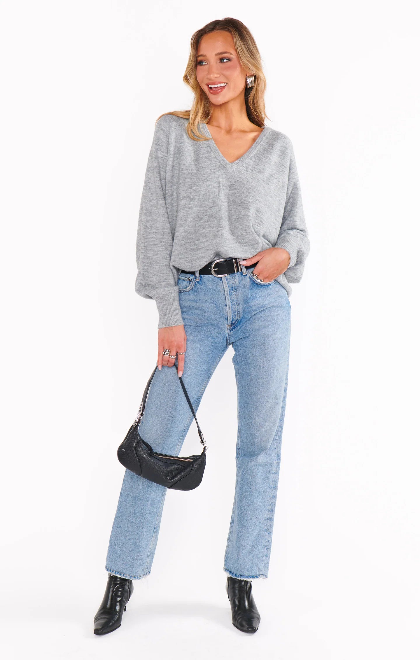 Anything Goes Sweater Heather Grey