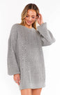 Social Sweater Dress Silver Sequins Knit