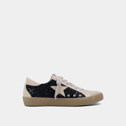 Paula Adult Sneaker - Black Glitter