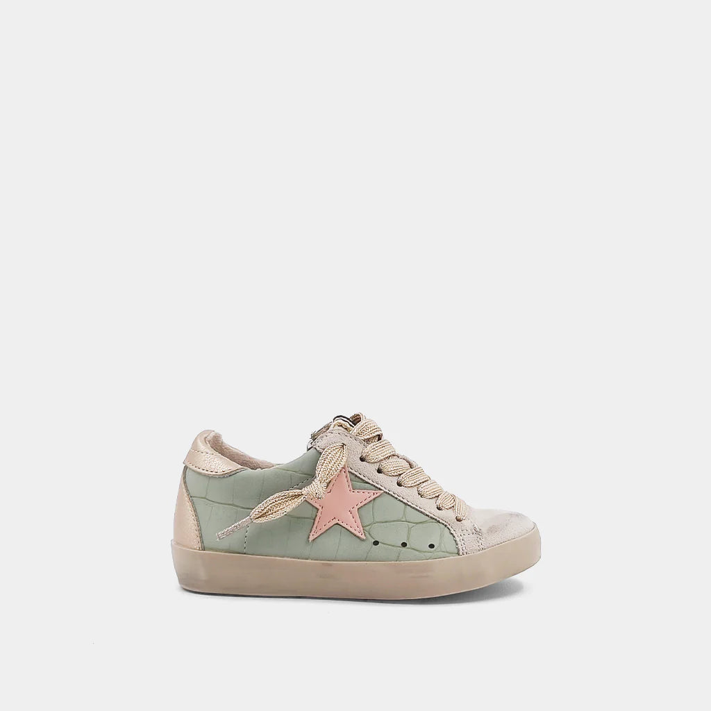 Paula Toddler Sneakers - sage croc