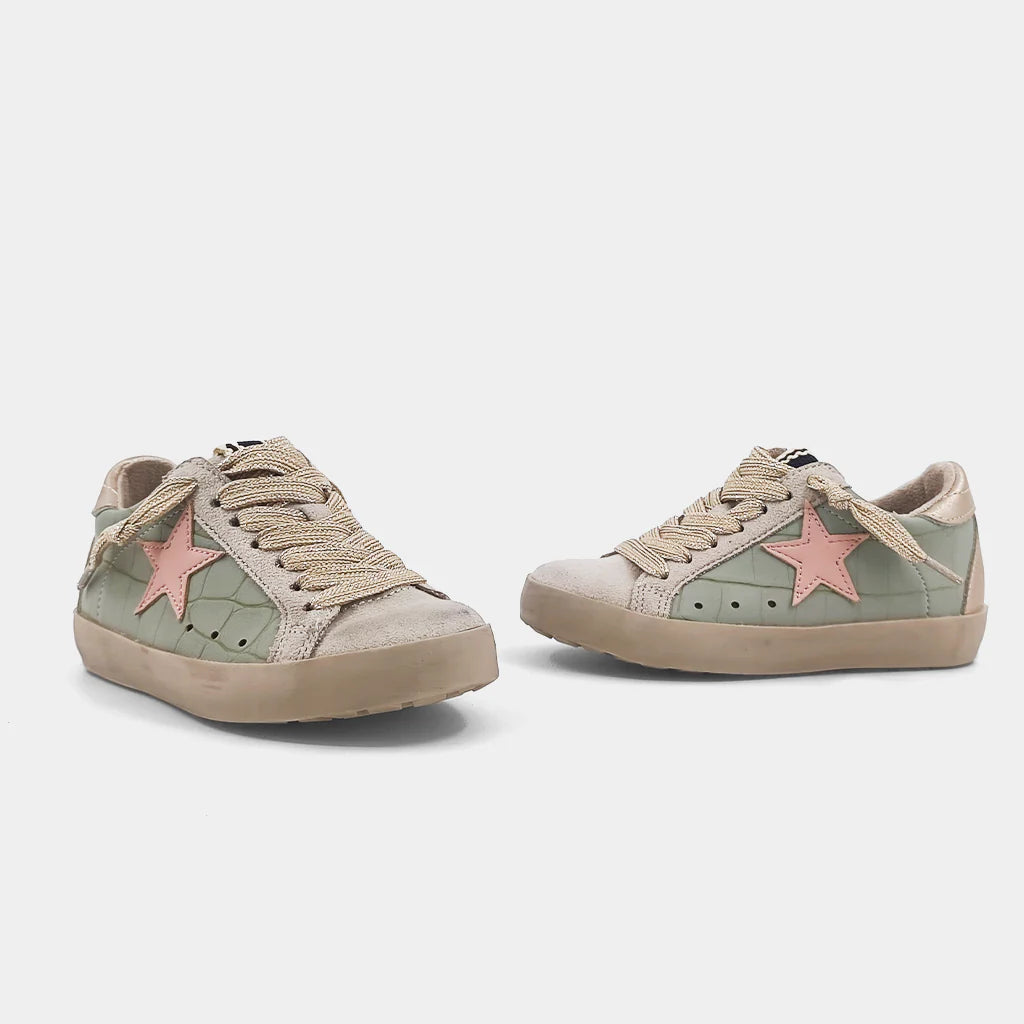 Paula Toddler Sneakers - sage croc