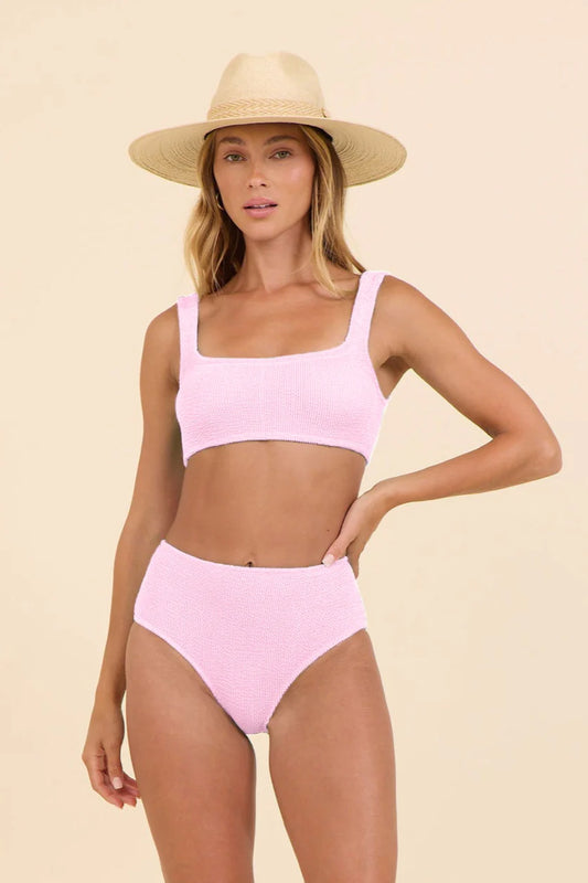 Gypsy Pink Krinkle Top & Bottom Swim Set