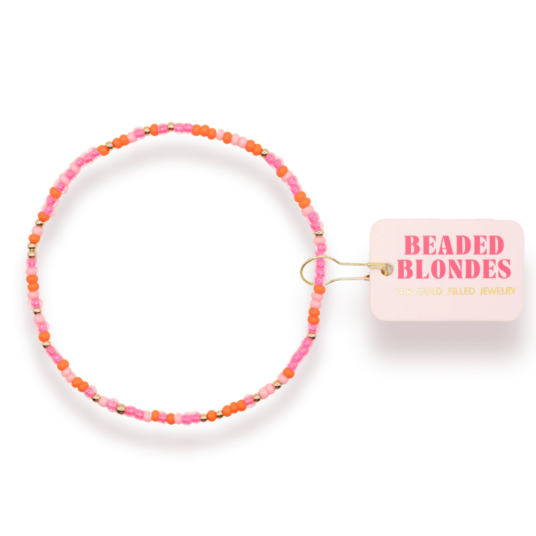 Pinks & Orange Sprinkle Bracelet