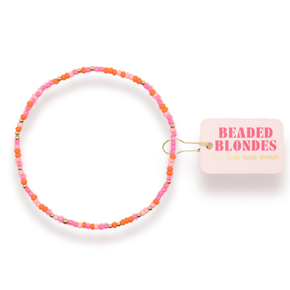 Pinks & Orange Sprinkle Bracelet
