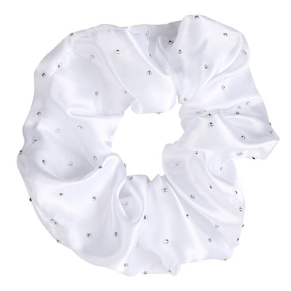 Diamond Case Satin Rhinestone Scrunchie