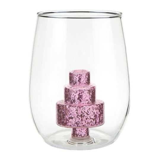 Figurine Glass- Glitter Cake